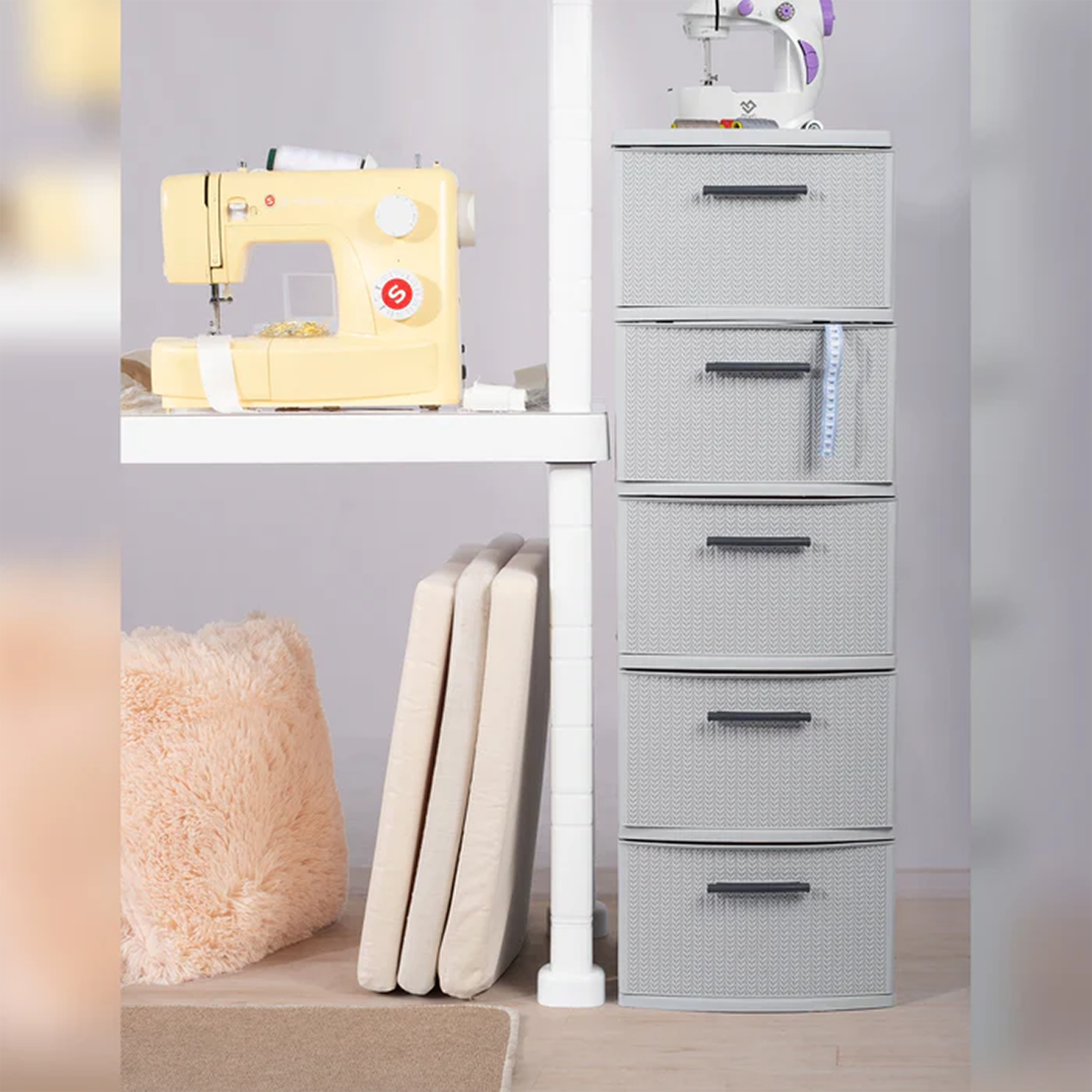 CAJONERO CROCHET 5 NIV GRIS MQ