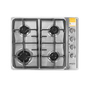 COCINA INOX 4PTS GAS EA PARRILLA HIERRO