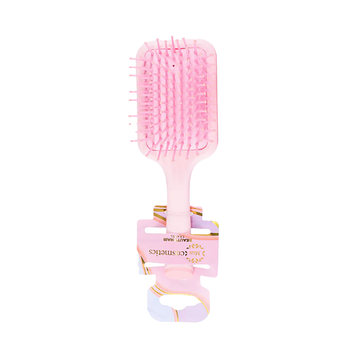CEPILLO CUADRADO BEAUTY HAIR TRAVEL ROSADO