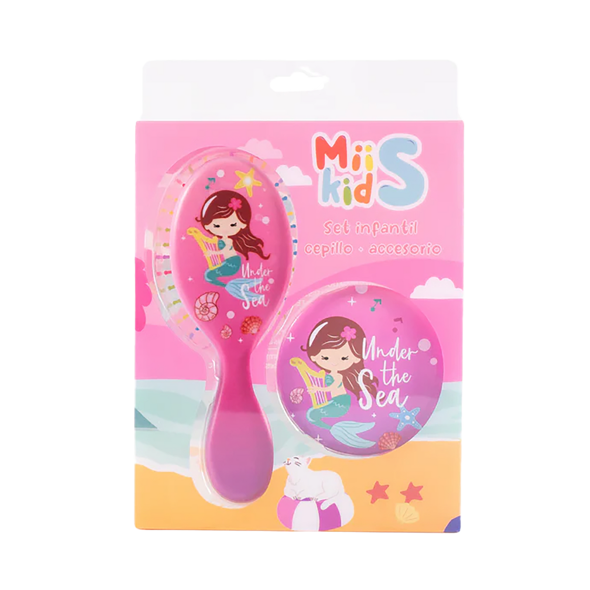 SET DE CEPILLO Y ESPEJO DE SIRENA