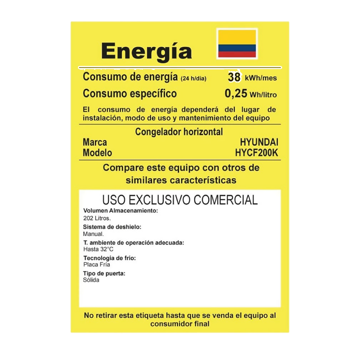 Congelador Horizontal 299 L HYUNDAI