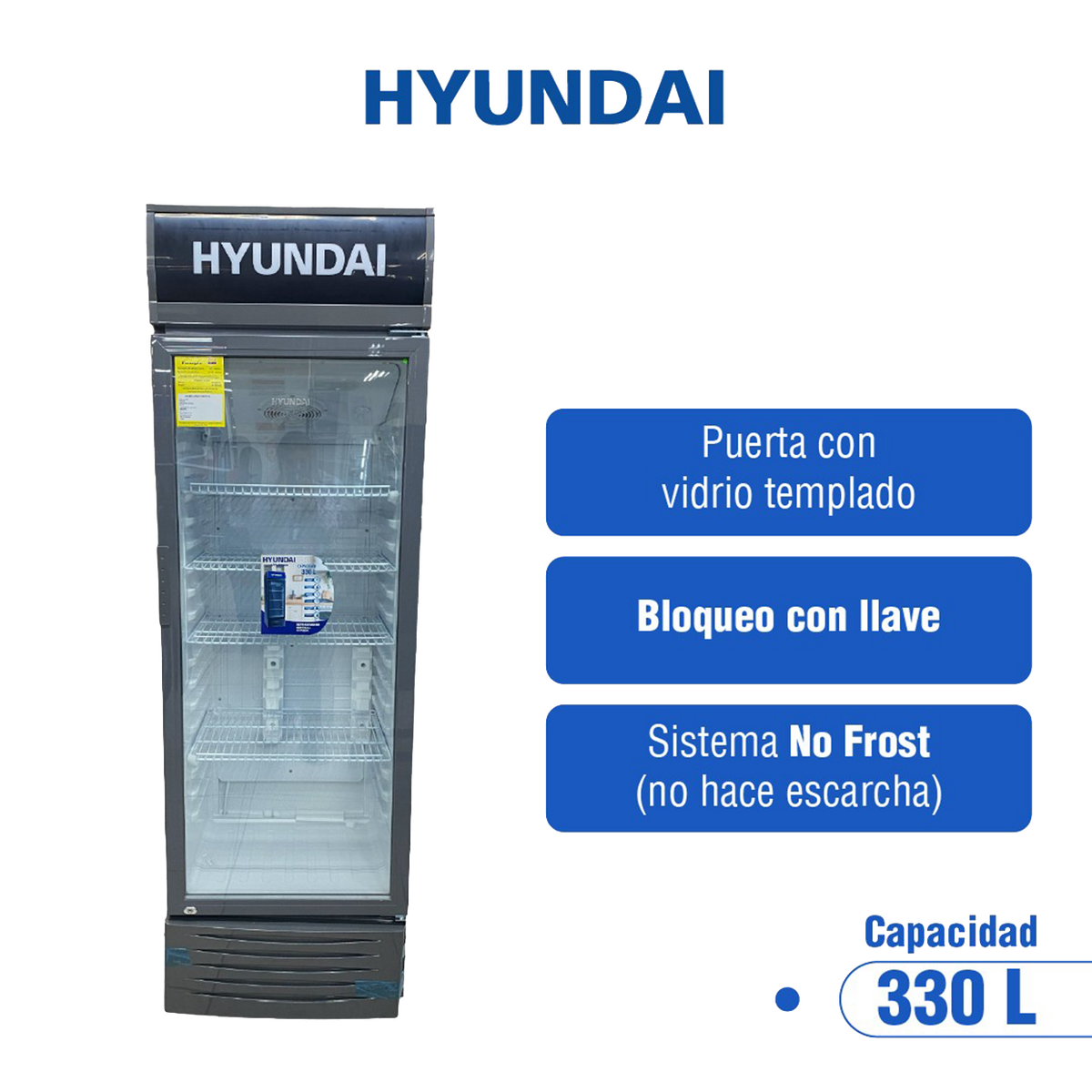 CONGELADOR VERTICAL 330L HYUNDAI