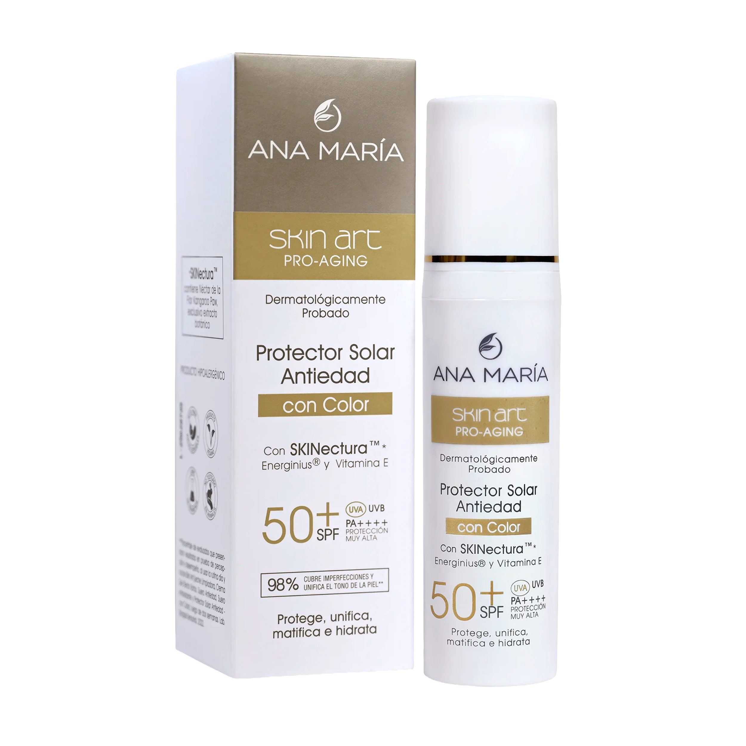 PROTECTOR SOLAR ANTIEDAD CON COLOR  SKIN ART