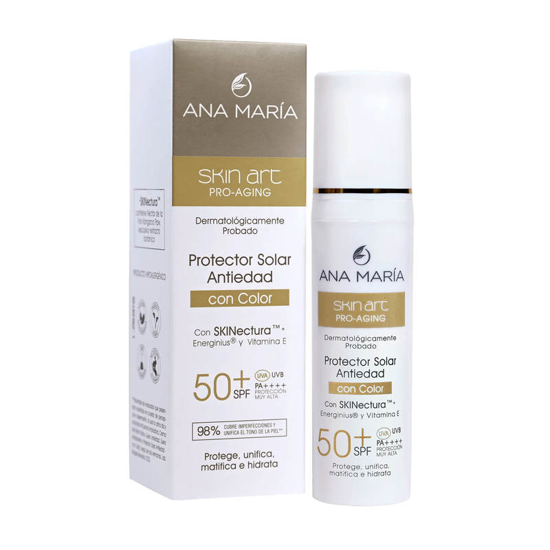 PROTECTOR SOLAR ANTIEDAD CON COLOR  SKIN ART