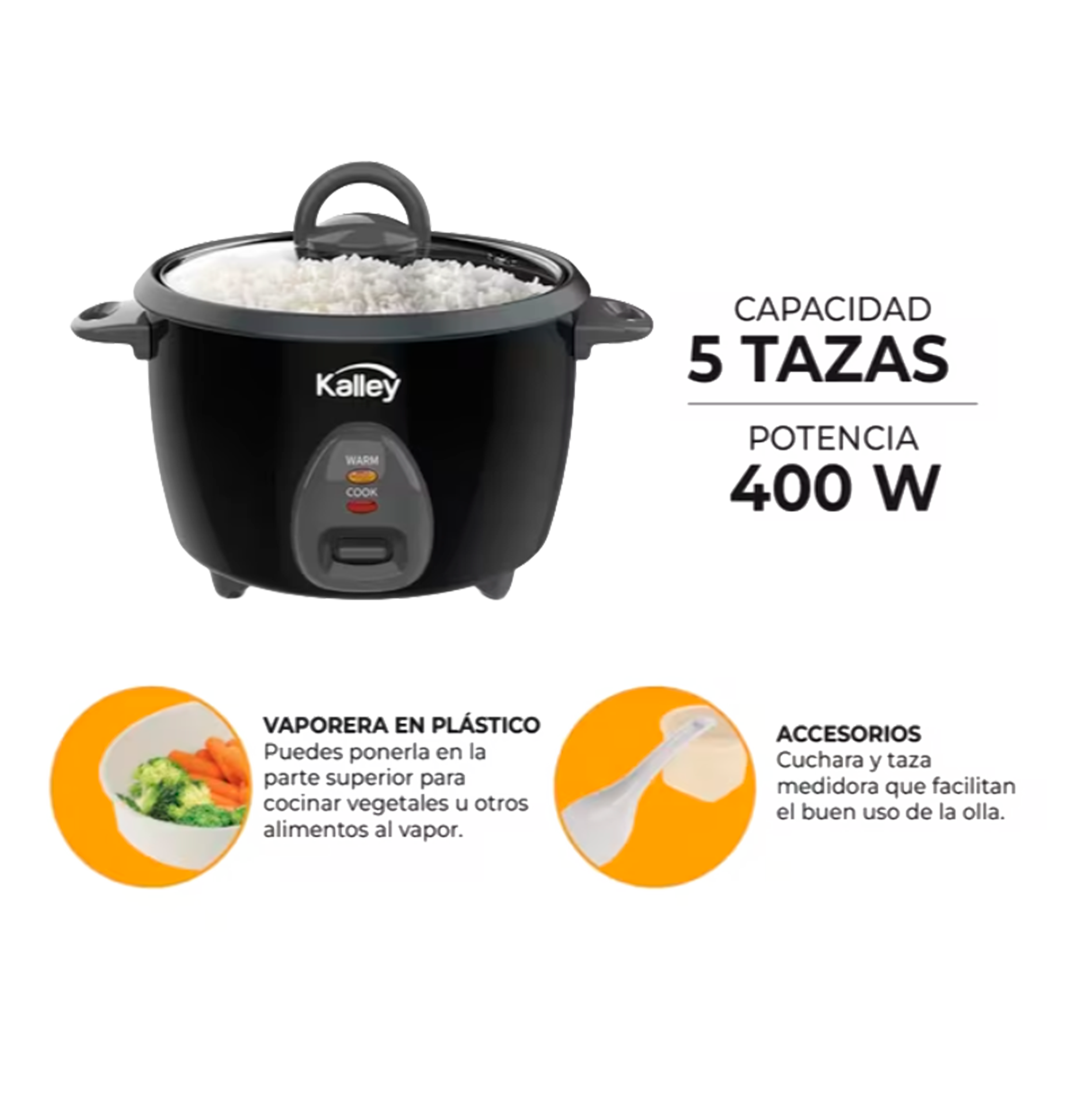OLLA ARROCERA 5TZ KALLEY NEGRO