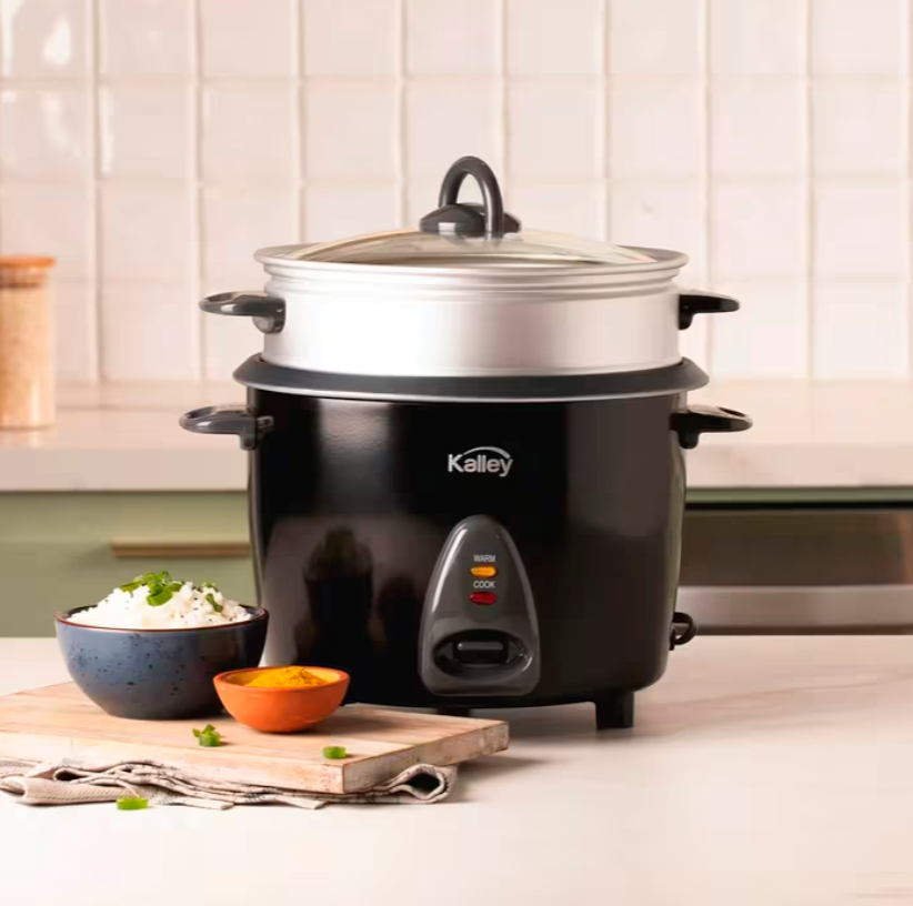 OLLA ARROCERA 10 TAZAS KALLEY NEGRO
