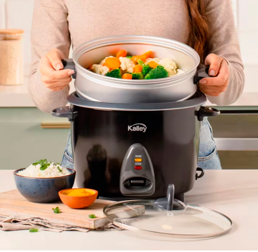 OLLA ARROCERA 10 TAZAS KALLEY NEGRO