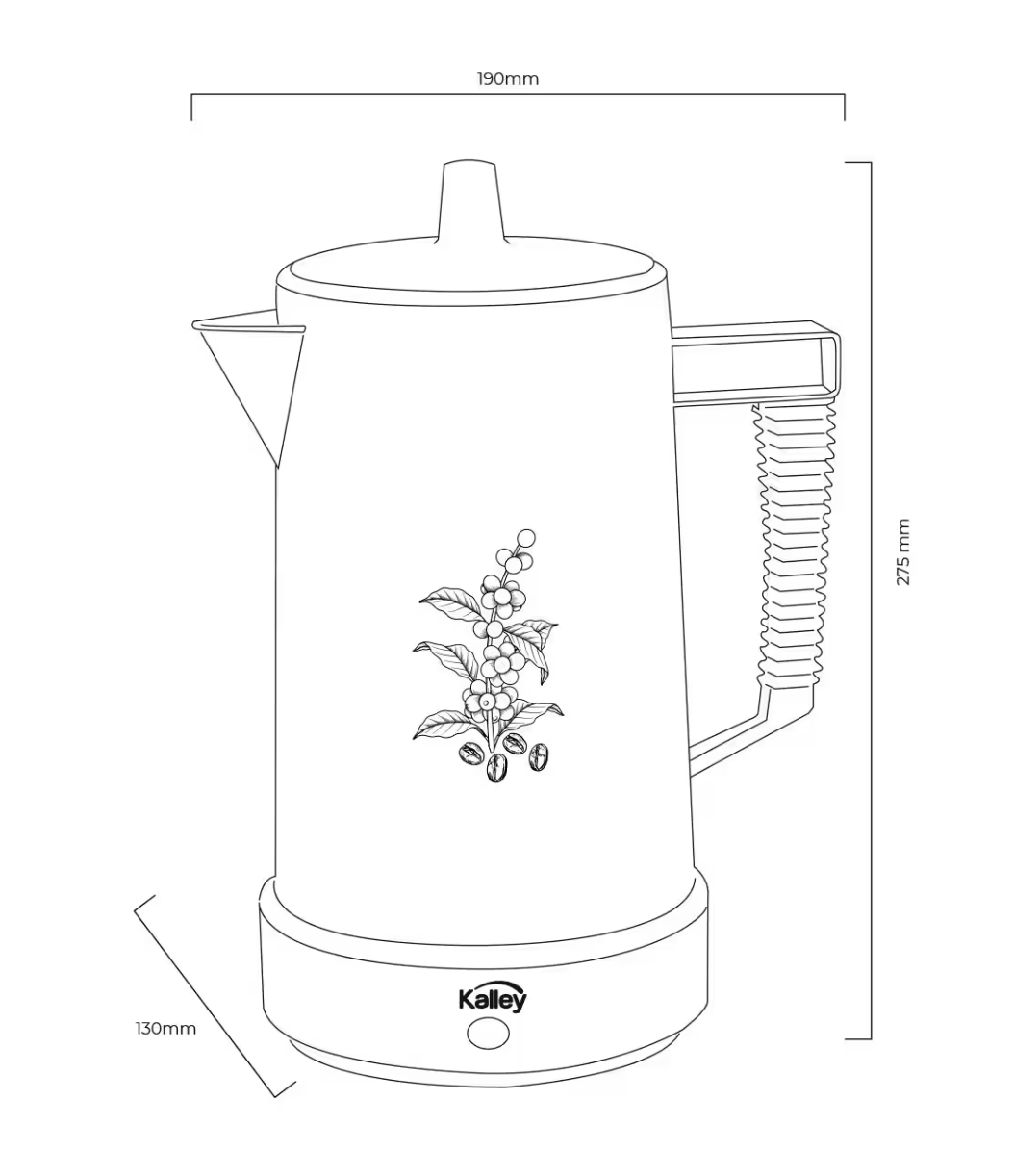 CAFETERA KALLEY 6 TZ MP1502 BLANCO