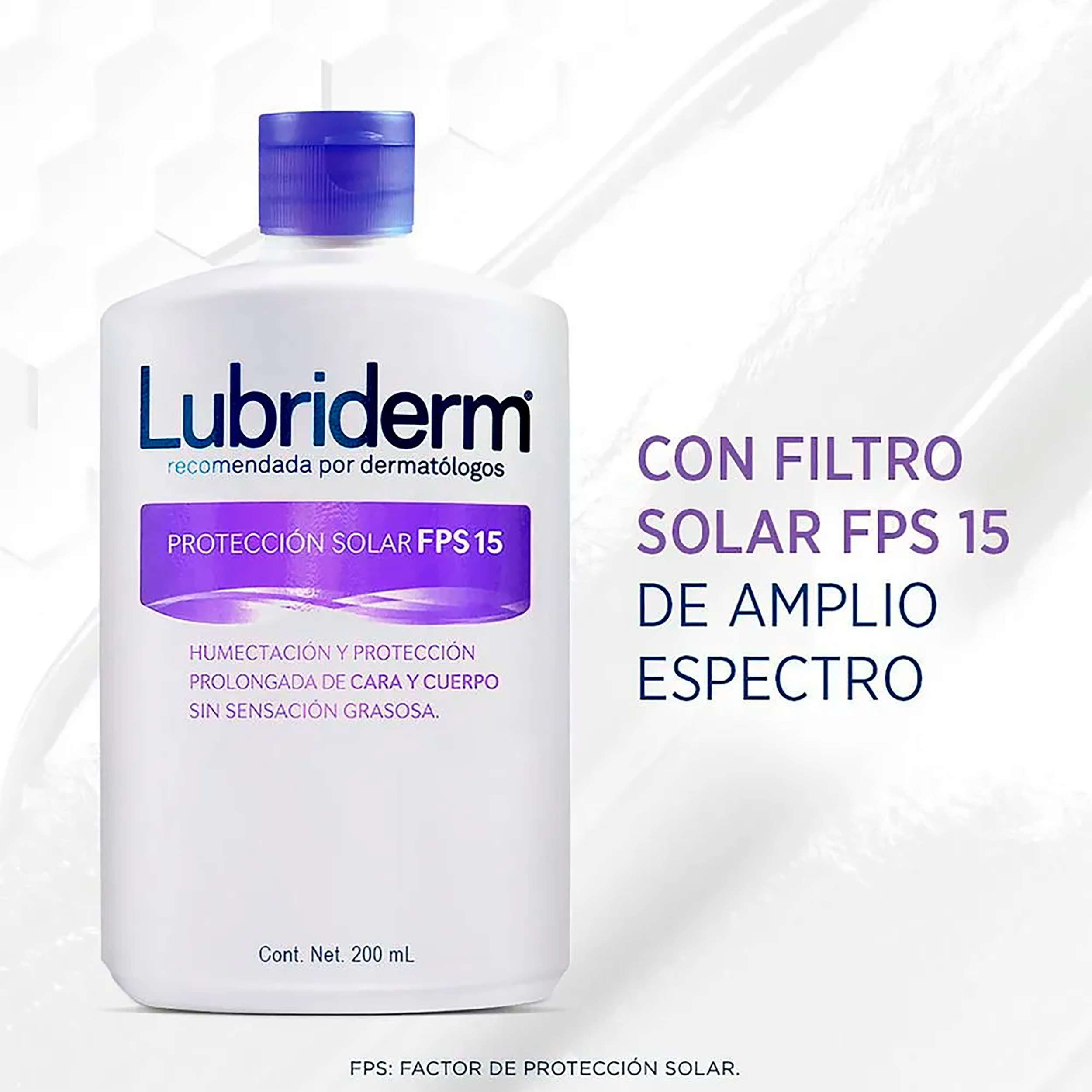 CREMA CORPORAL LUBRIDERM® PROTECCION SOLAR FPS 15 x200ml