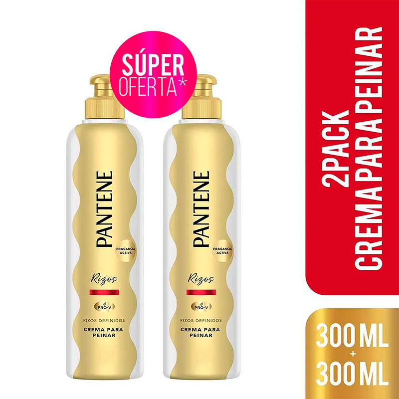 CREMA PARA PEINAR 600GR RIZOS DEFINIDOS X2 PANTENE