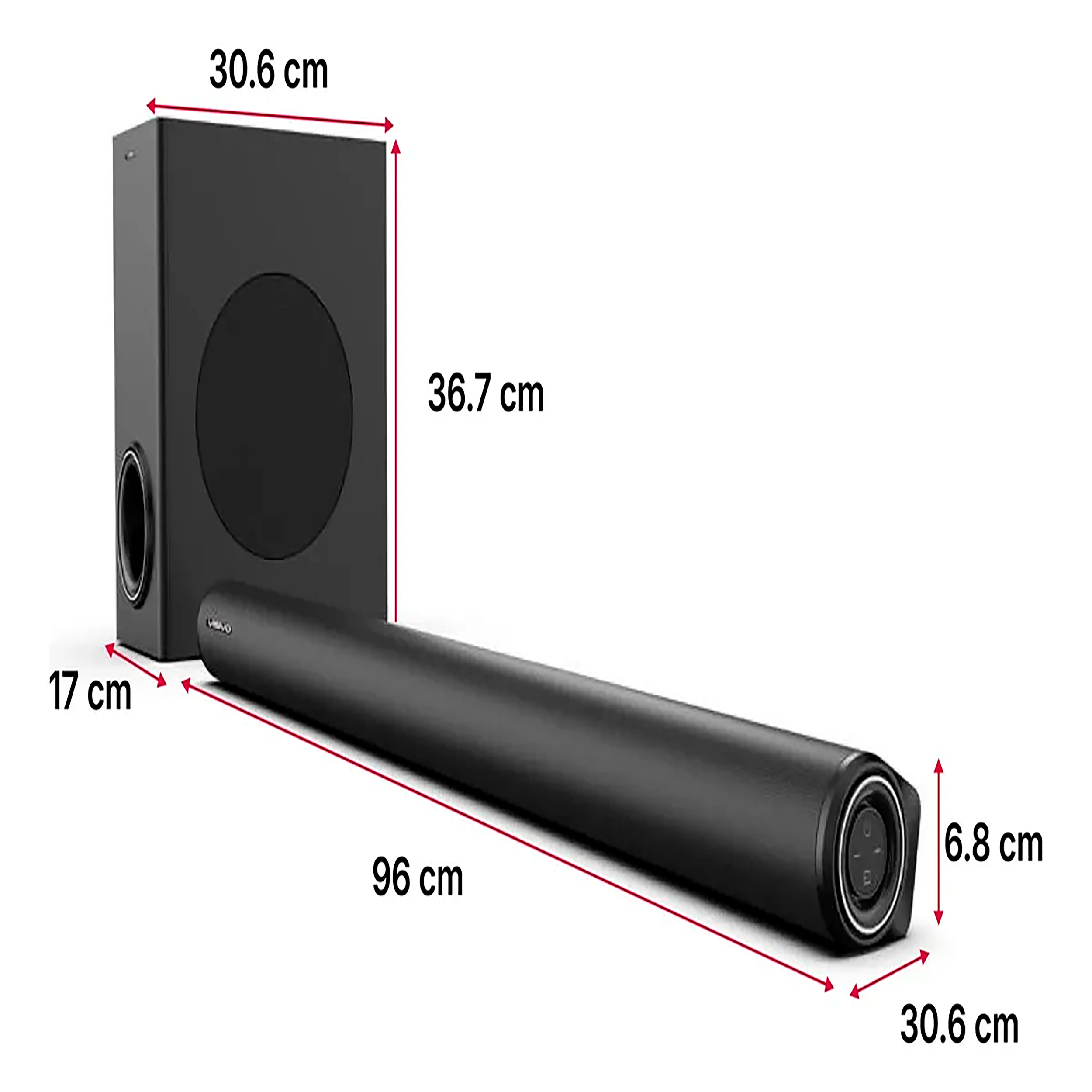 Barra De Sonido Visivo 120w Rms Subwoofer Vsb-ws120
