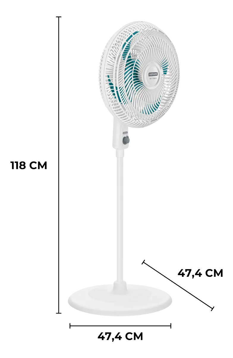 VENTILADOR AIR MAXX BL/AZ 16" PEDESTAL 4