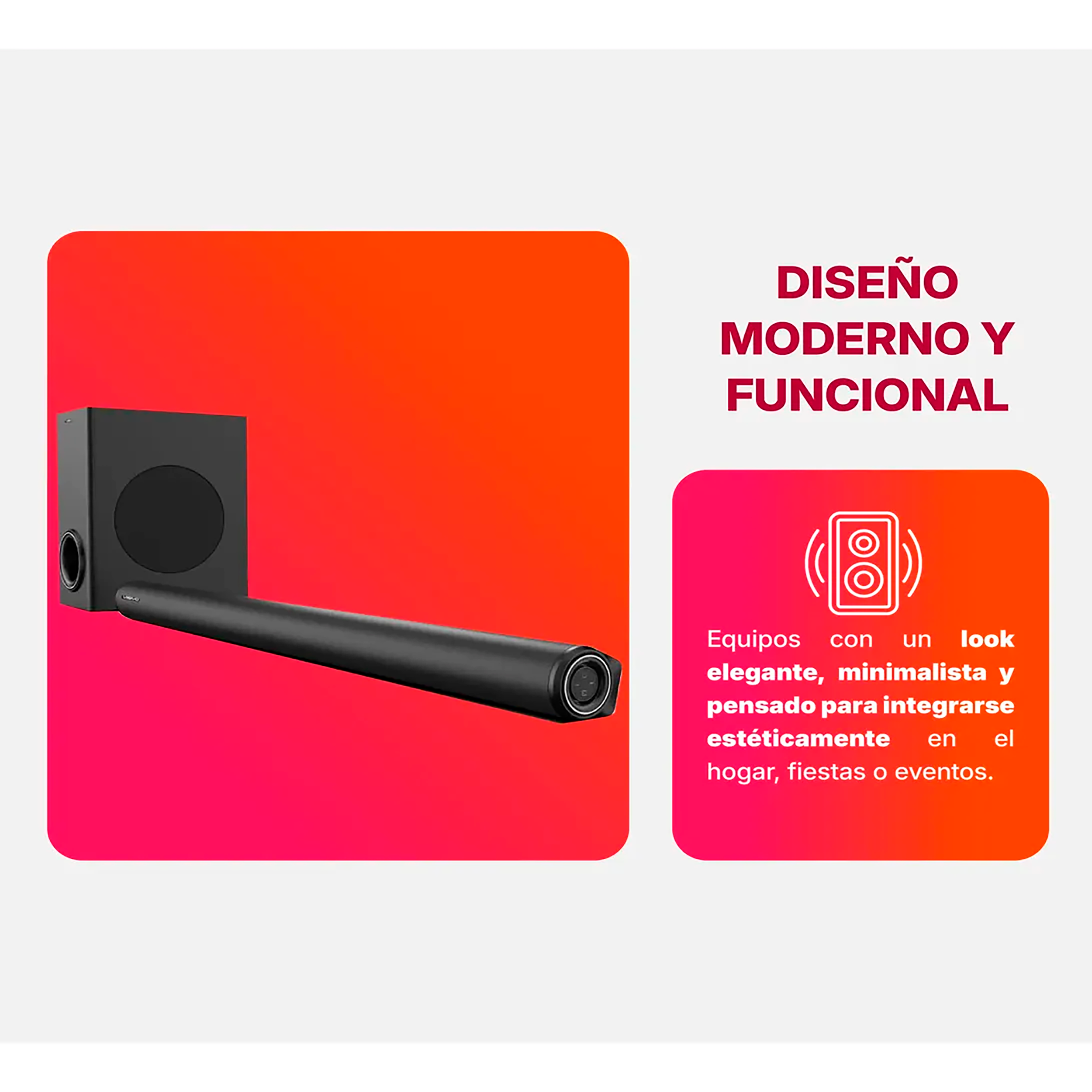 Barra De Sonido Visivo 120w Rms Subwoofer Vsb-ws120
