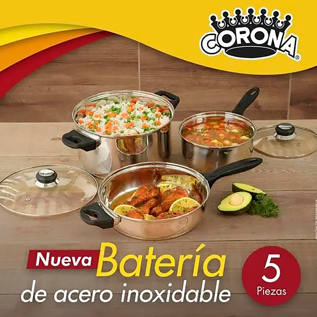 BATERIA X5 ACERO INOX CORONA