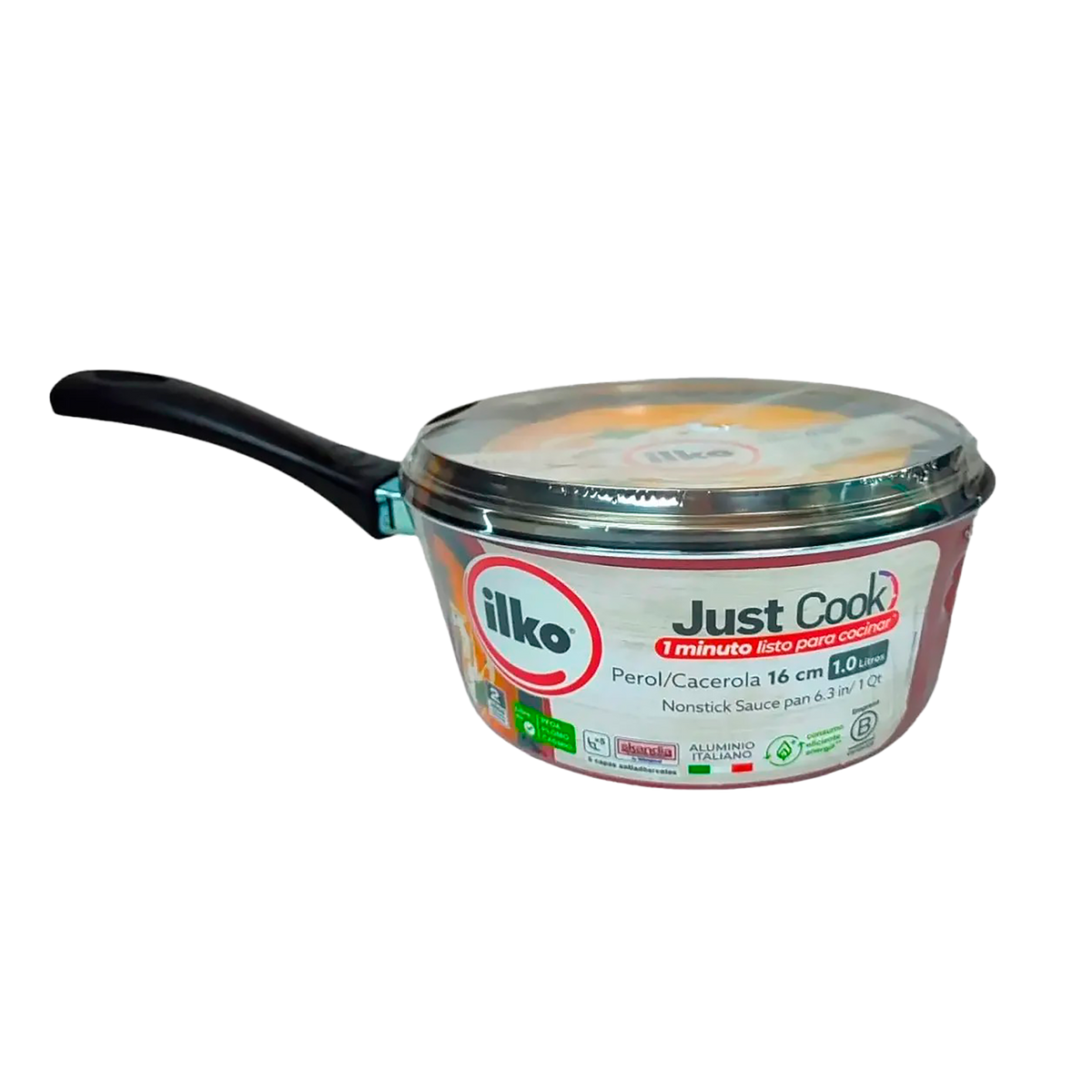 PEROL ILKO JUST COOK 16 CM CON TAPA