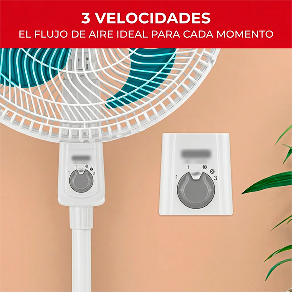 VENTILADOR AIR MAXX BL/AZ 16" PEDESTAL 4