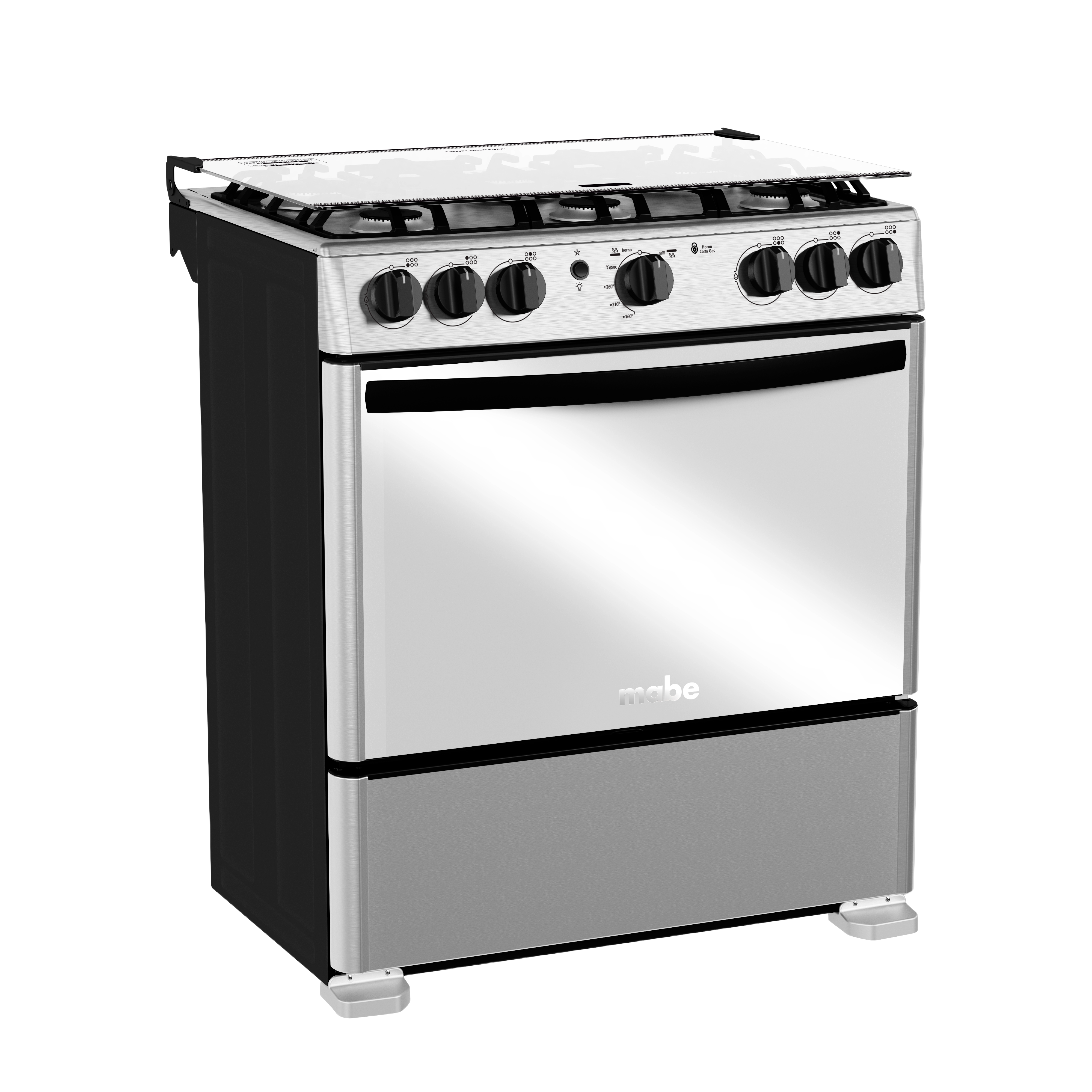 COCINA 76CM INOX GAS MABE