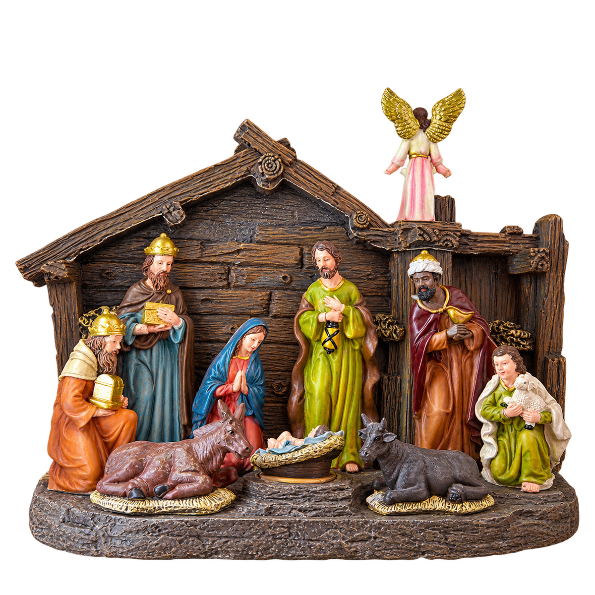 Pesebre Navideño Tradicional HBC 44 × 18 × 37 cm – Ref. H572