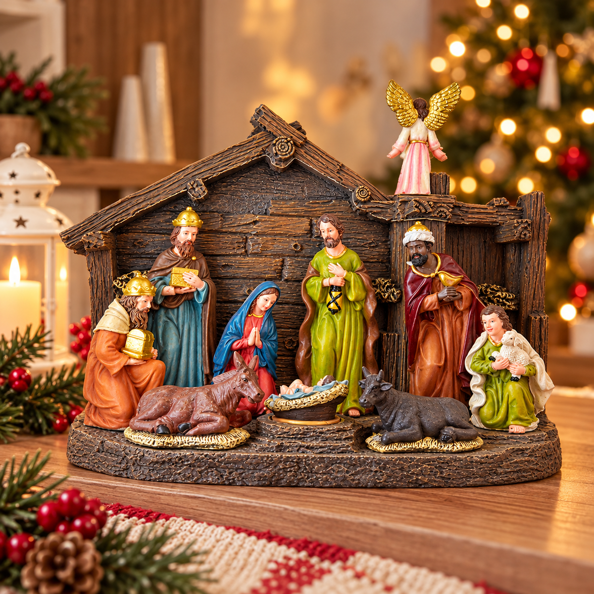 Pesebre Navideño Tradicional HBC 44 × 18 × 37 cm – Ref. H572