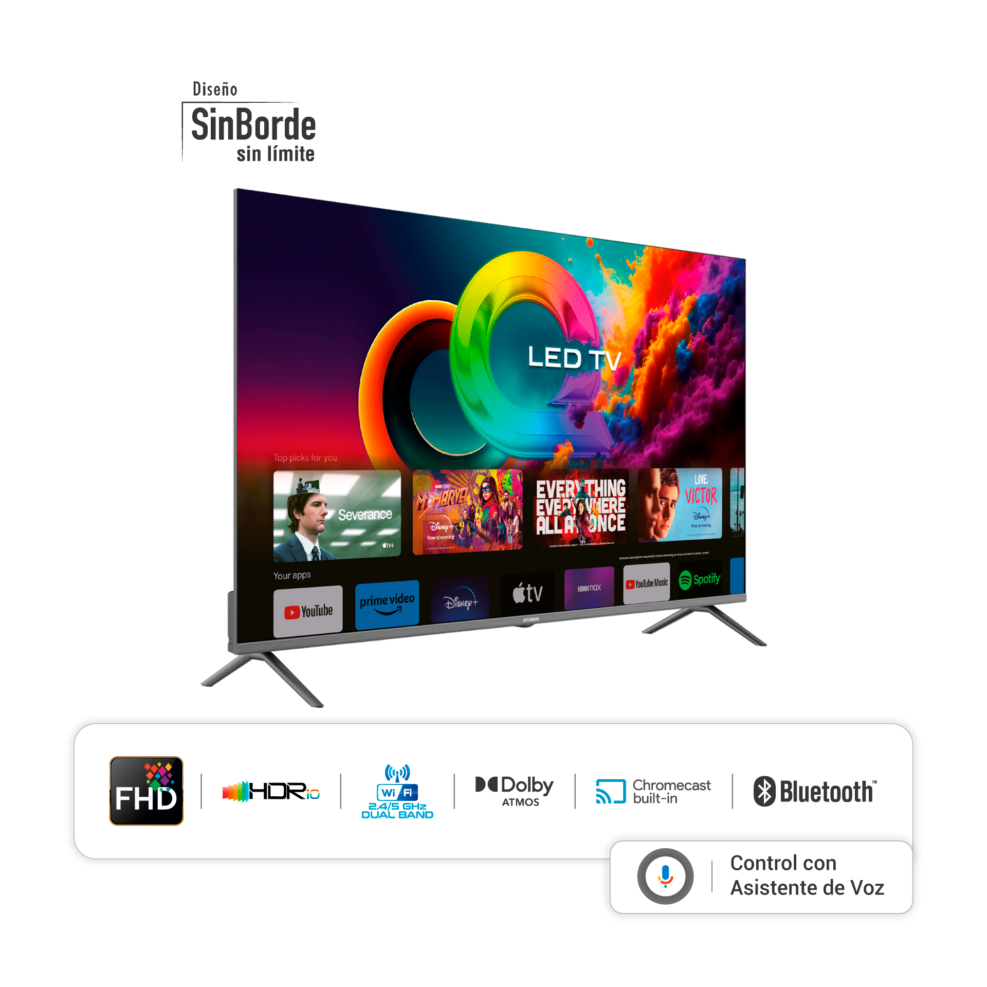 TV 50" LED SMART 127 CM GOOGLE HYUNDAI
