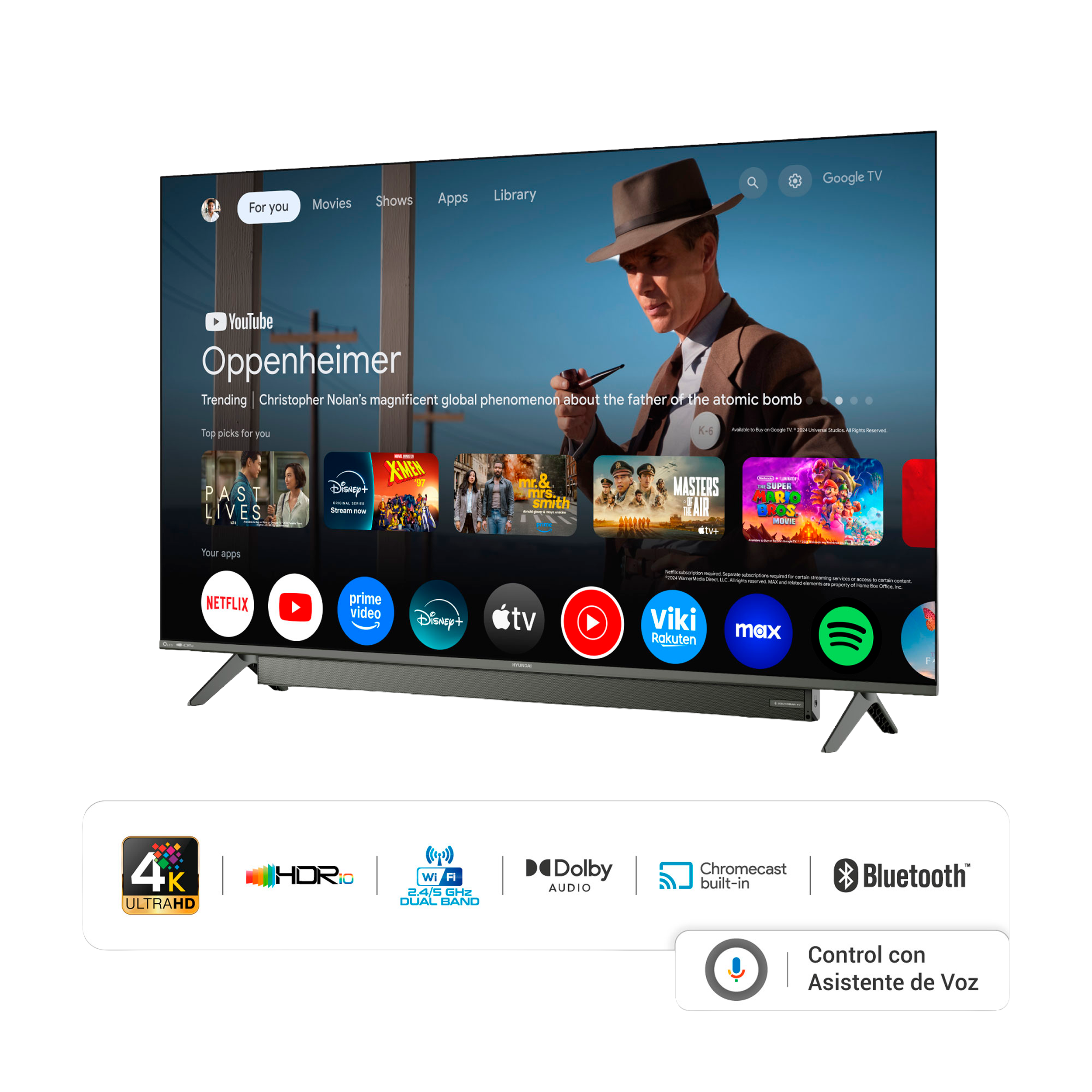 TV 50" QLED GOOGLE TV SMART TV HYUNDAI