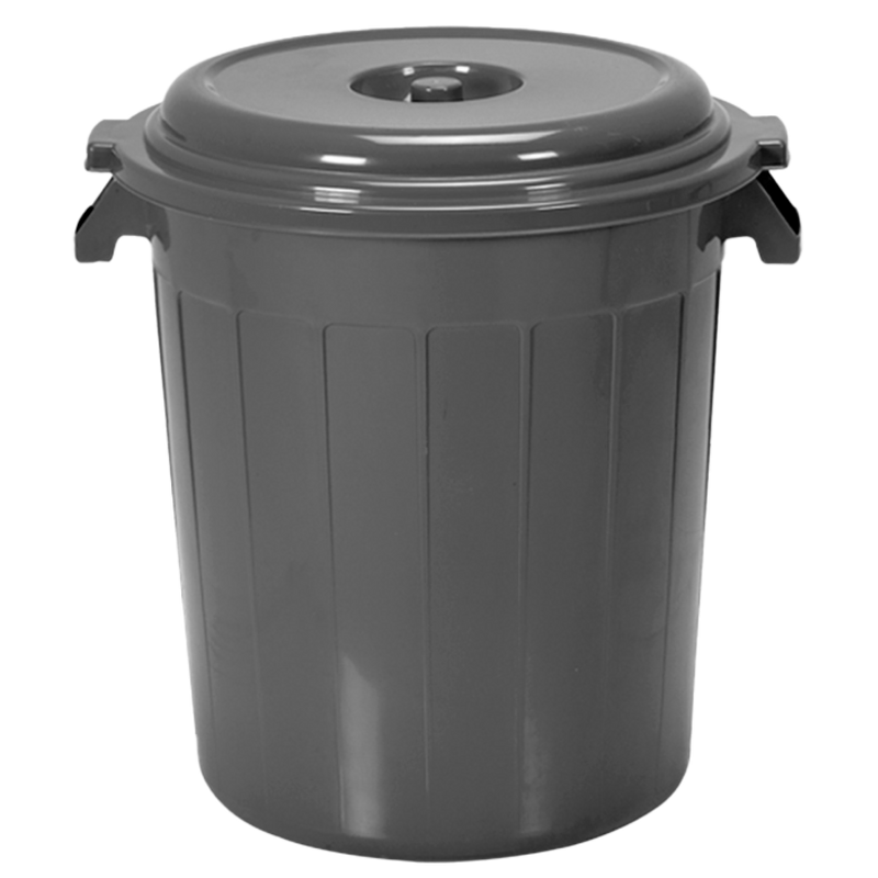 TANQUE 80L GRIS CON TAPA COLPLAST