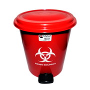 PAPELERA REDONDA PEDAL 12L ROJO COLPLAST