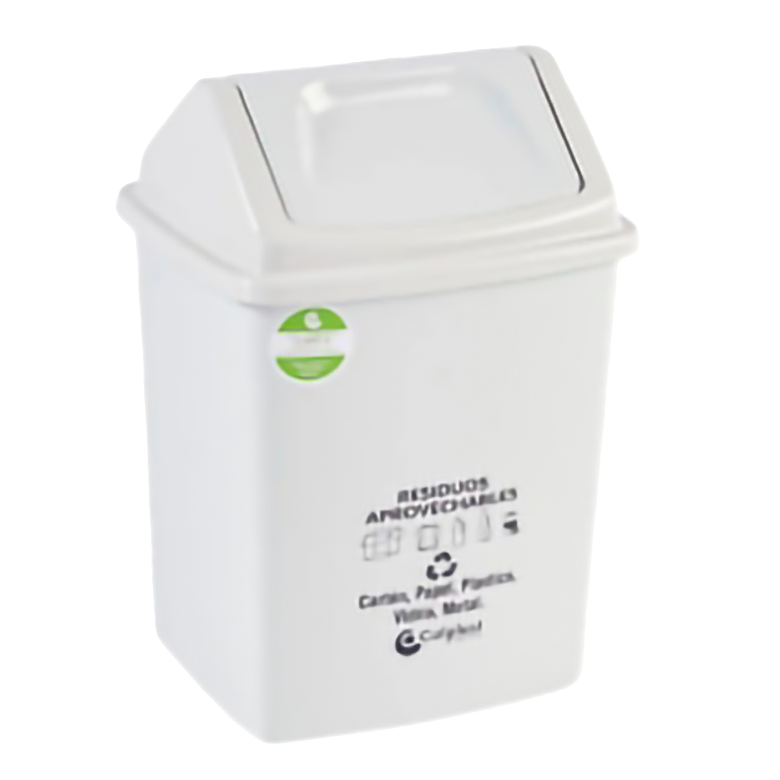 PAPELERA VAIVEN 14L PELETIZADA BLANCA