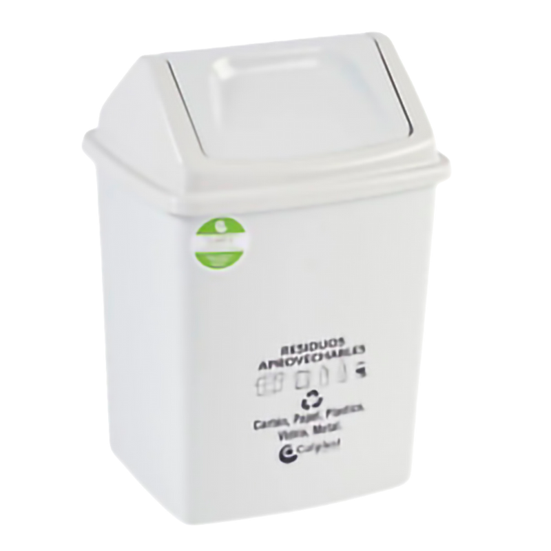 PAPELERA VAIVEN 14L PELETIZADA BLANCA
