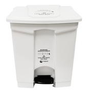 PAPELERA PEDAL 60L BLANCA MARCADA COLPLA