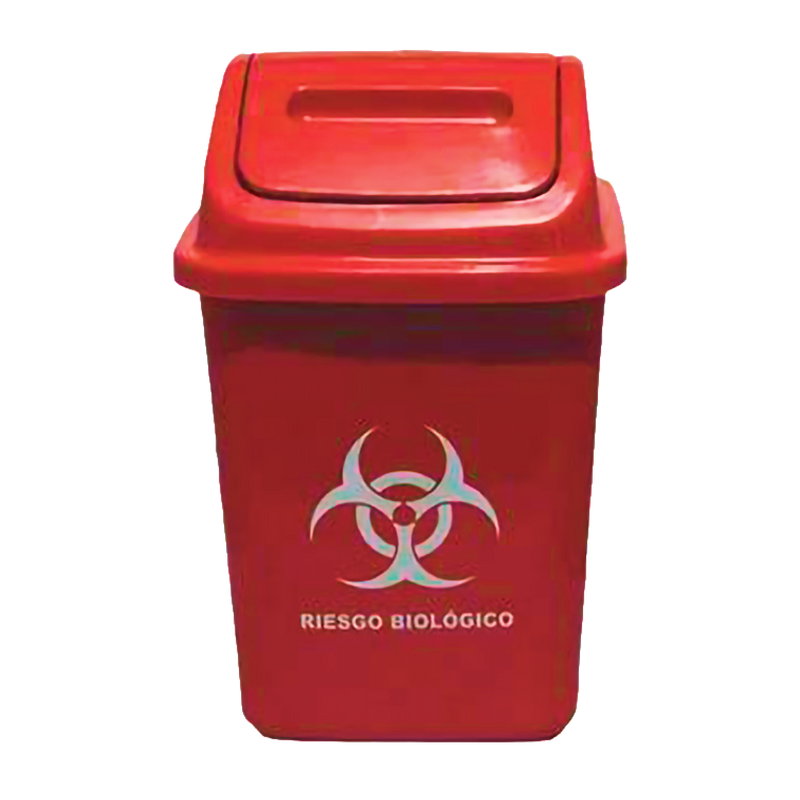 PAPELERA 10L ROJO VAIVEN COLPLAST