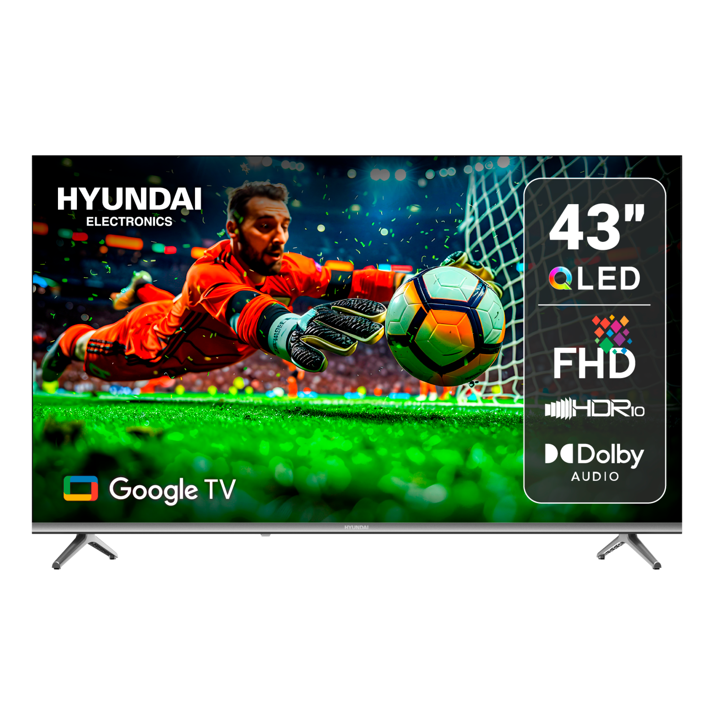 TV 43" LED SMART DIGITAL GOOGLE QLED HYUNDAI