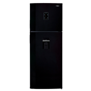 Nevera HACEB No frost Congelador Superior 428 litros N448 Manija Integrada Panel Digital Dispensador de Agua Negro Cósmico