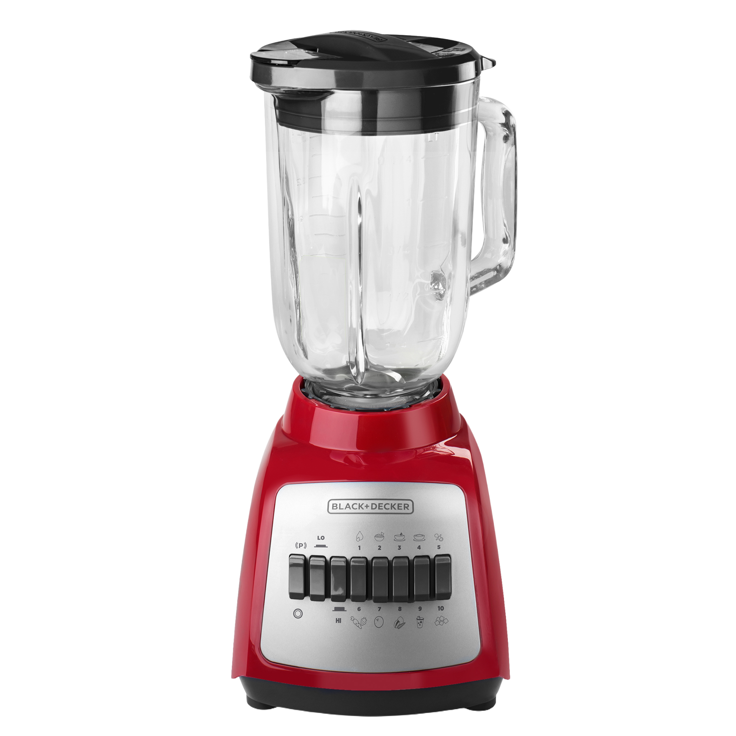 LICUADORA DURAPRO 10VEL ROJO VIDRIO