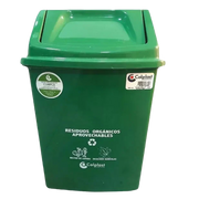 PAPELERA VAIVEN 14L PELETIZADA VERDE
