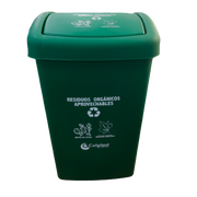 PAPELERA PLANA 36L VERDE COLPLAST