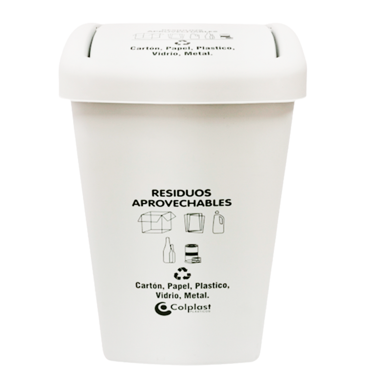 PAPELERA PLANA 36L BLANCO COLPLAST
