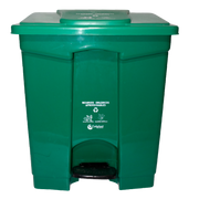 PAPELERA PEDAL 60L VERDE MARCADA COLPLAS