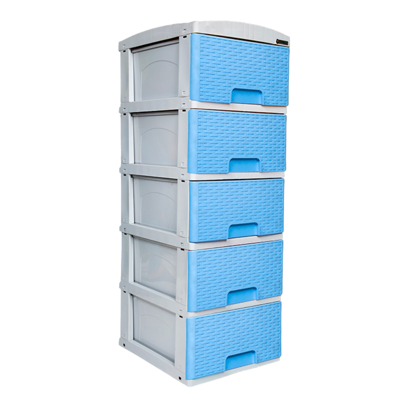 PRACTIMUEBLE PEQ X5 RATTAN AZUL