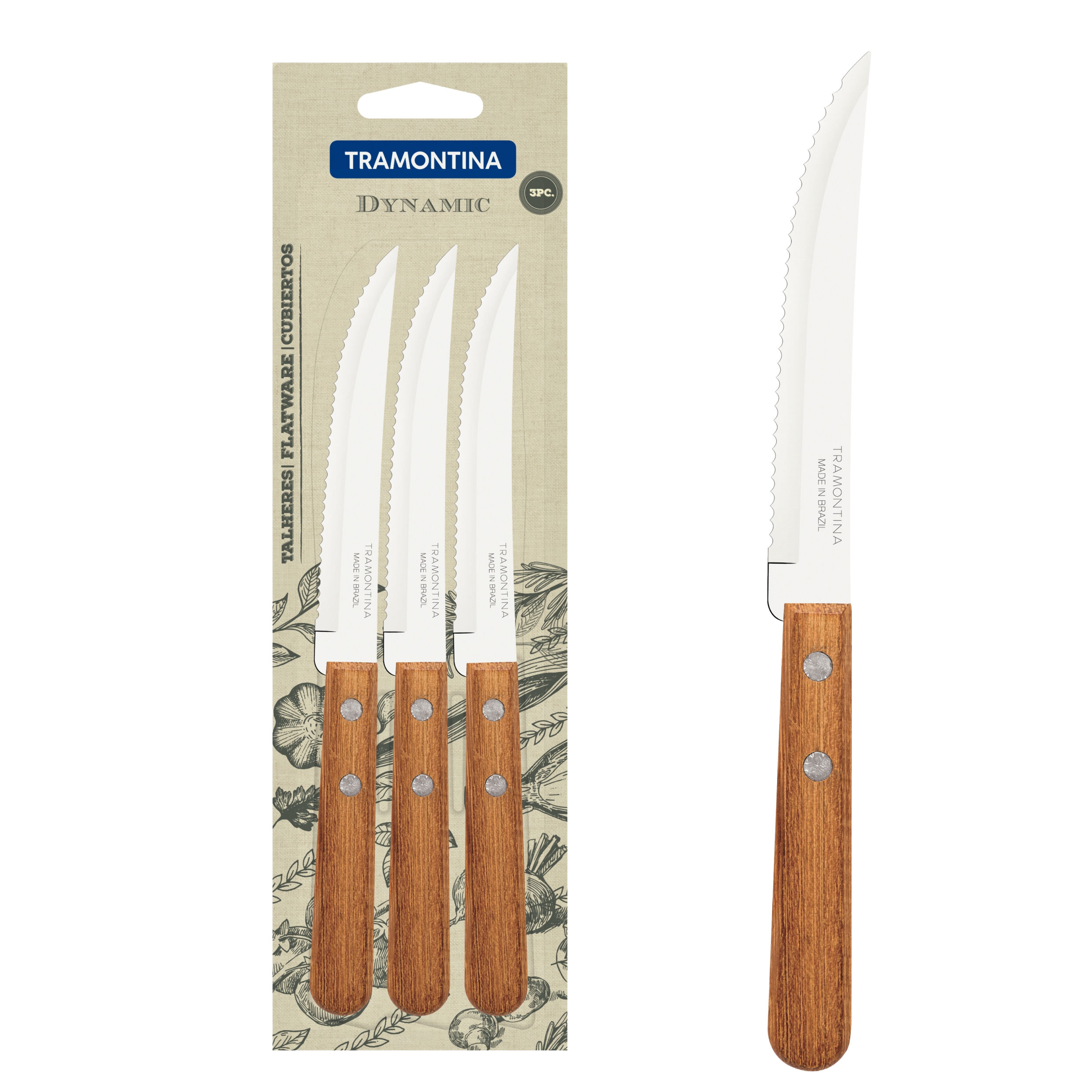 JUEGO CUCHILLOS 3 PZ DYNAMIC TRAMONTINA