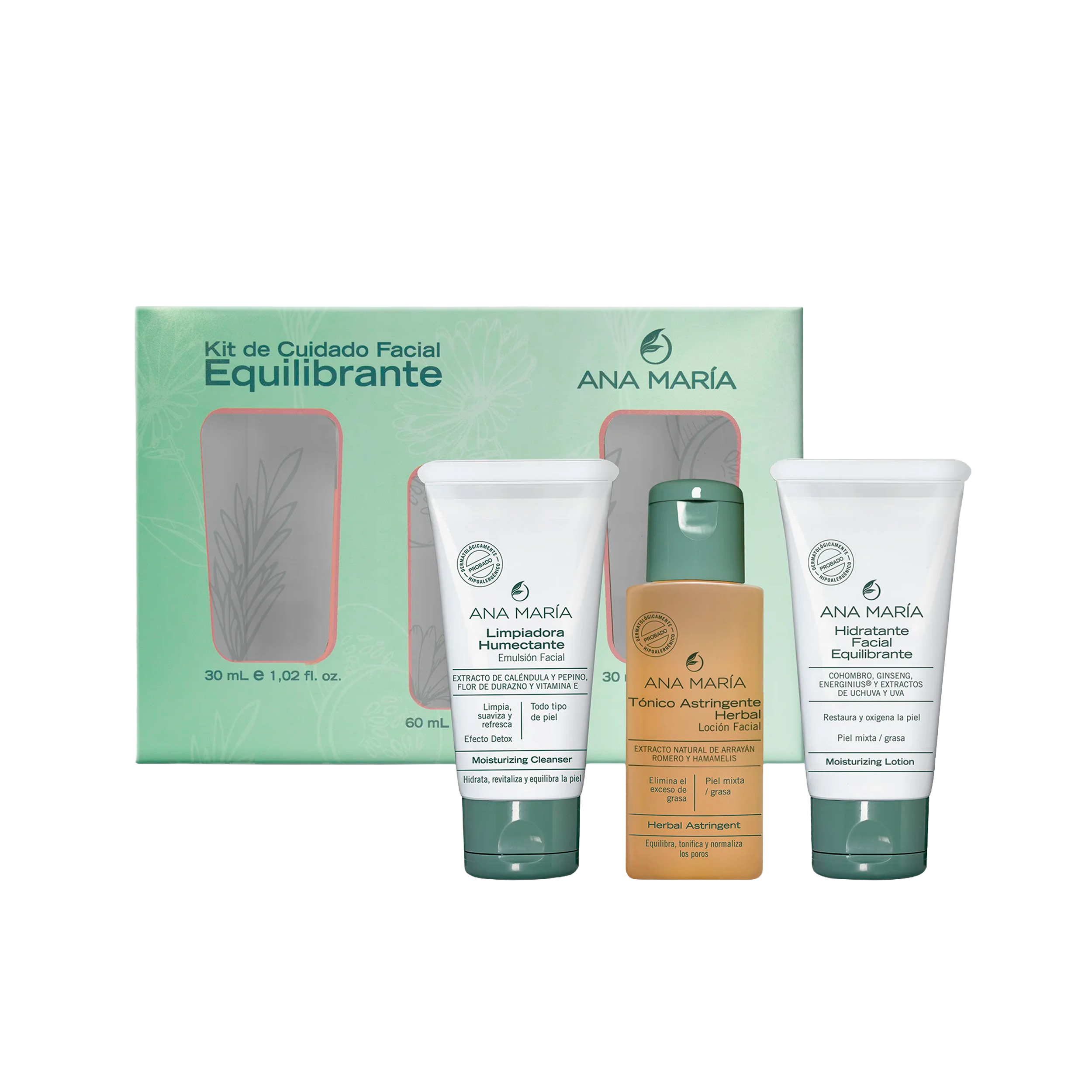 KIT DE CUIDADO FACIAL EQUILIBRANTE ANA MARIA