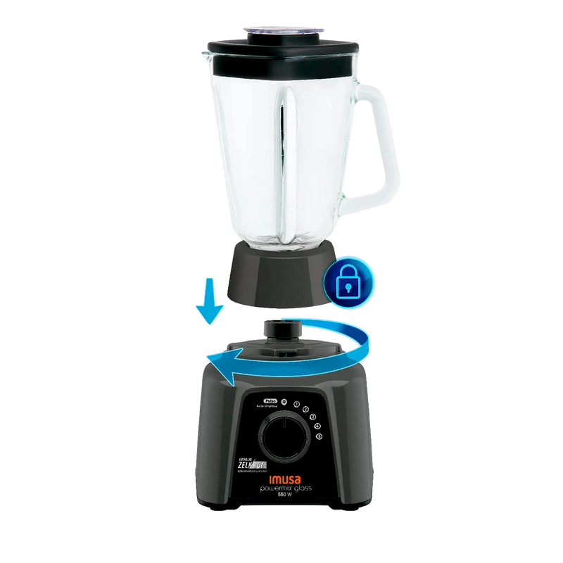 LICUADORA POWERMIX GLASS 5V NG CO IMUSA