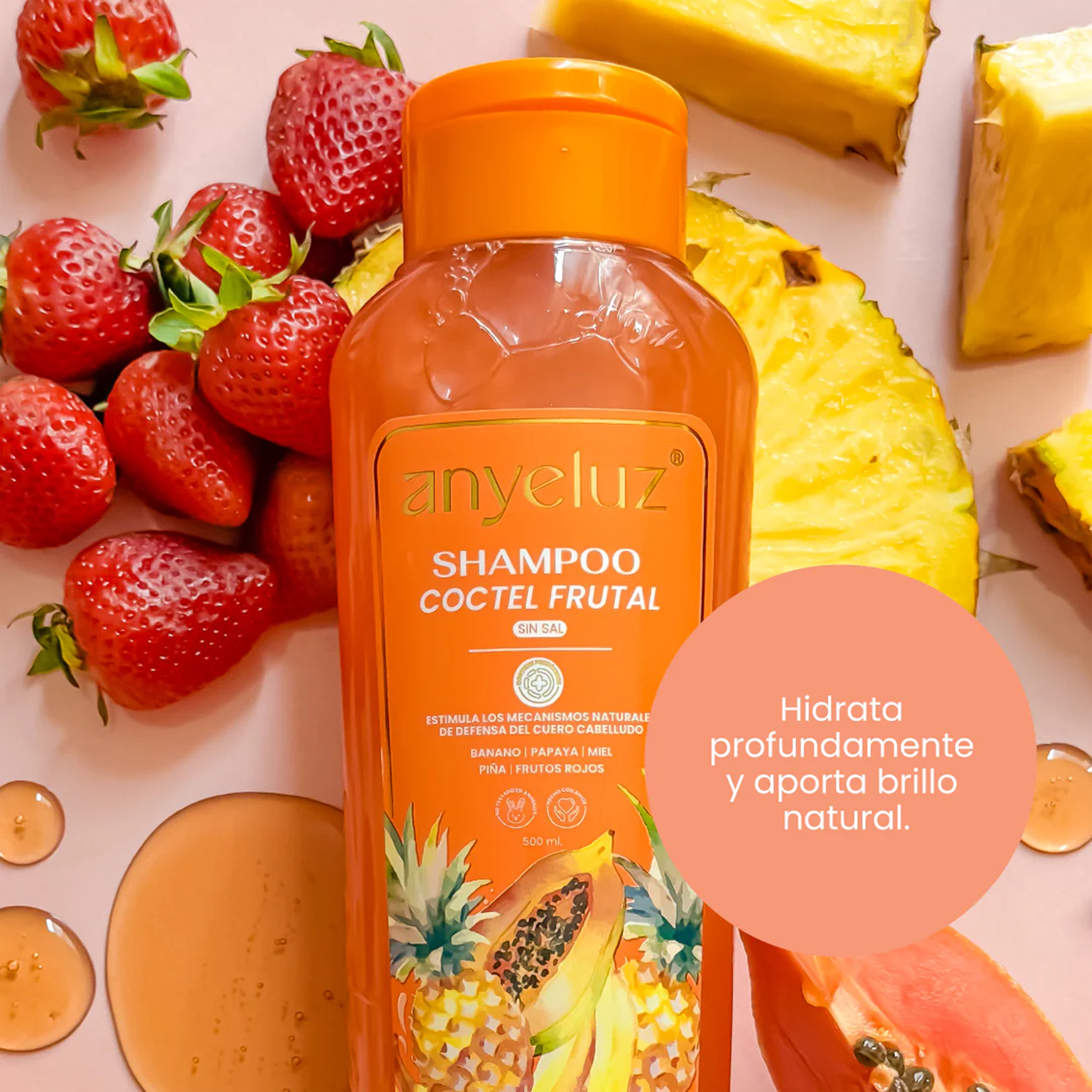 SHAMPOO COCTEL DE FRUTAS 500ML ANYELUZ