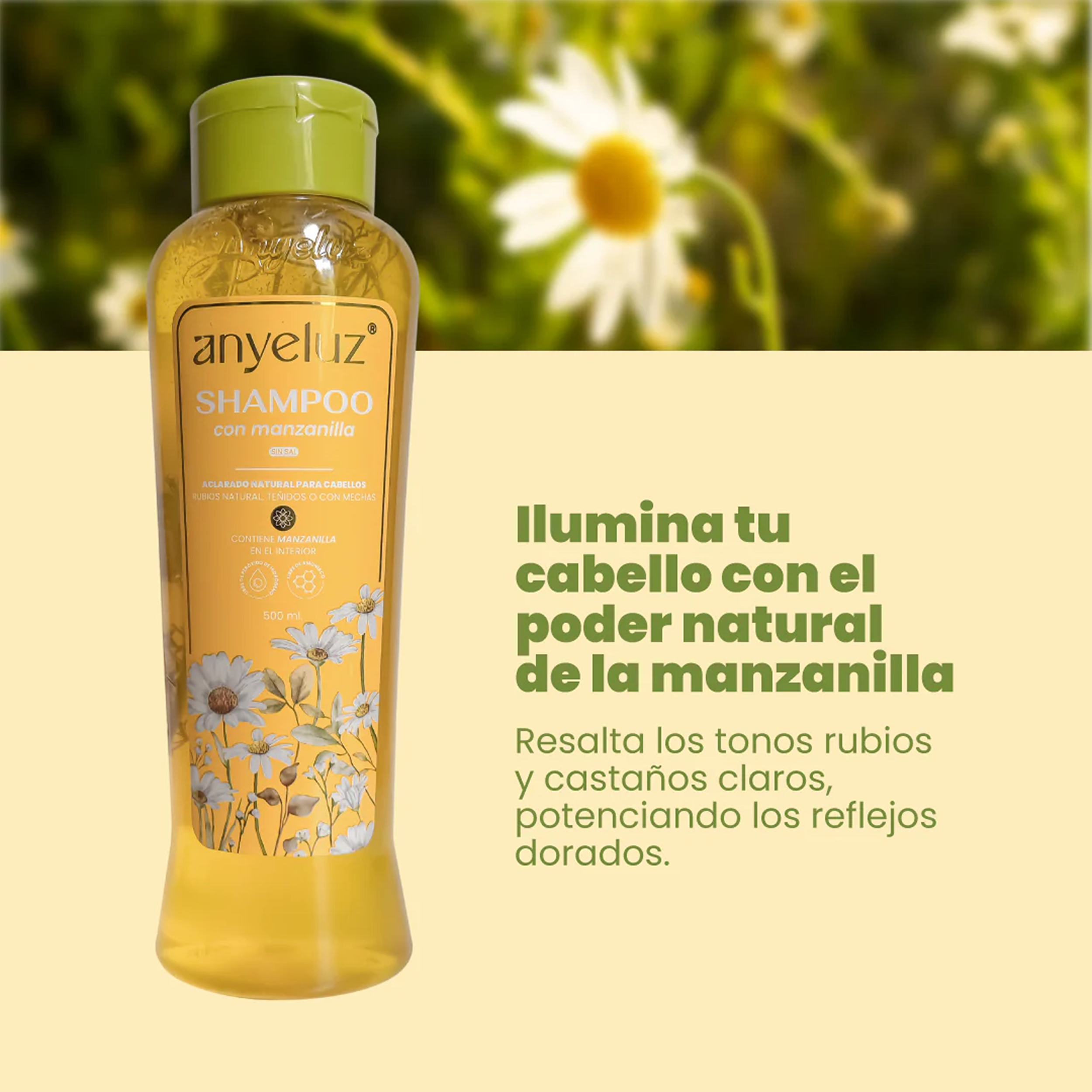 SHAMPOO CON MANZANILLA 500ML ANYELUZ