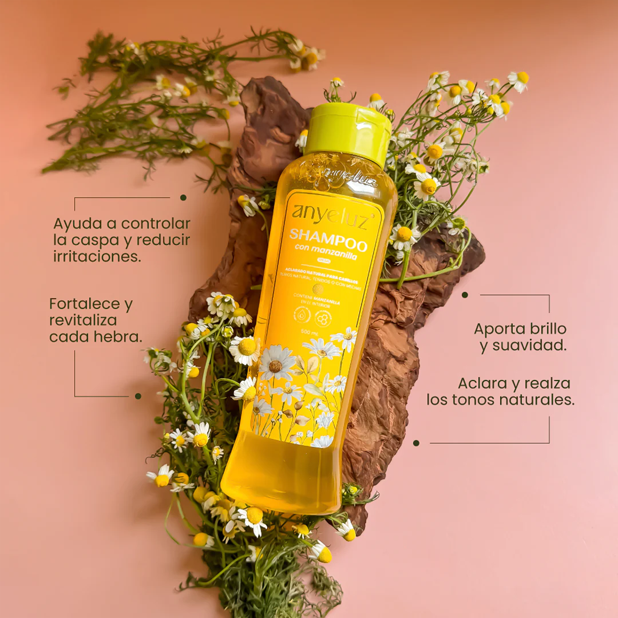 SHAMPOO CON MANZANILLA 500ML ANYELUZ