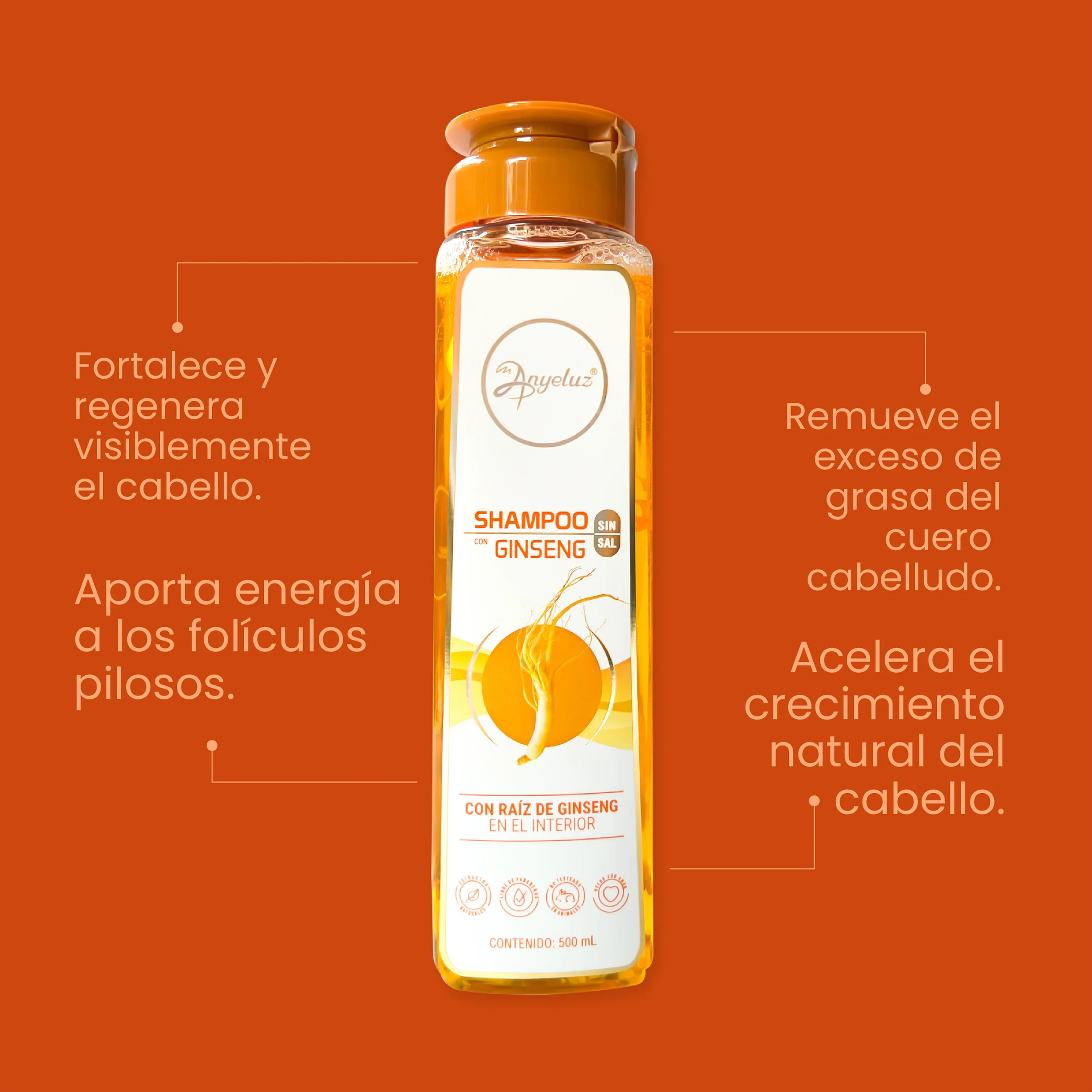 SHAMPOO CON GINSENG ANYELUZ