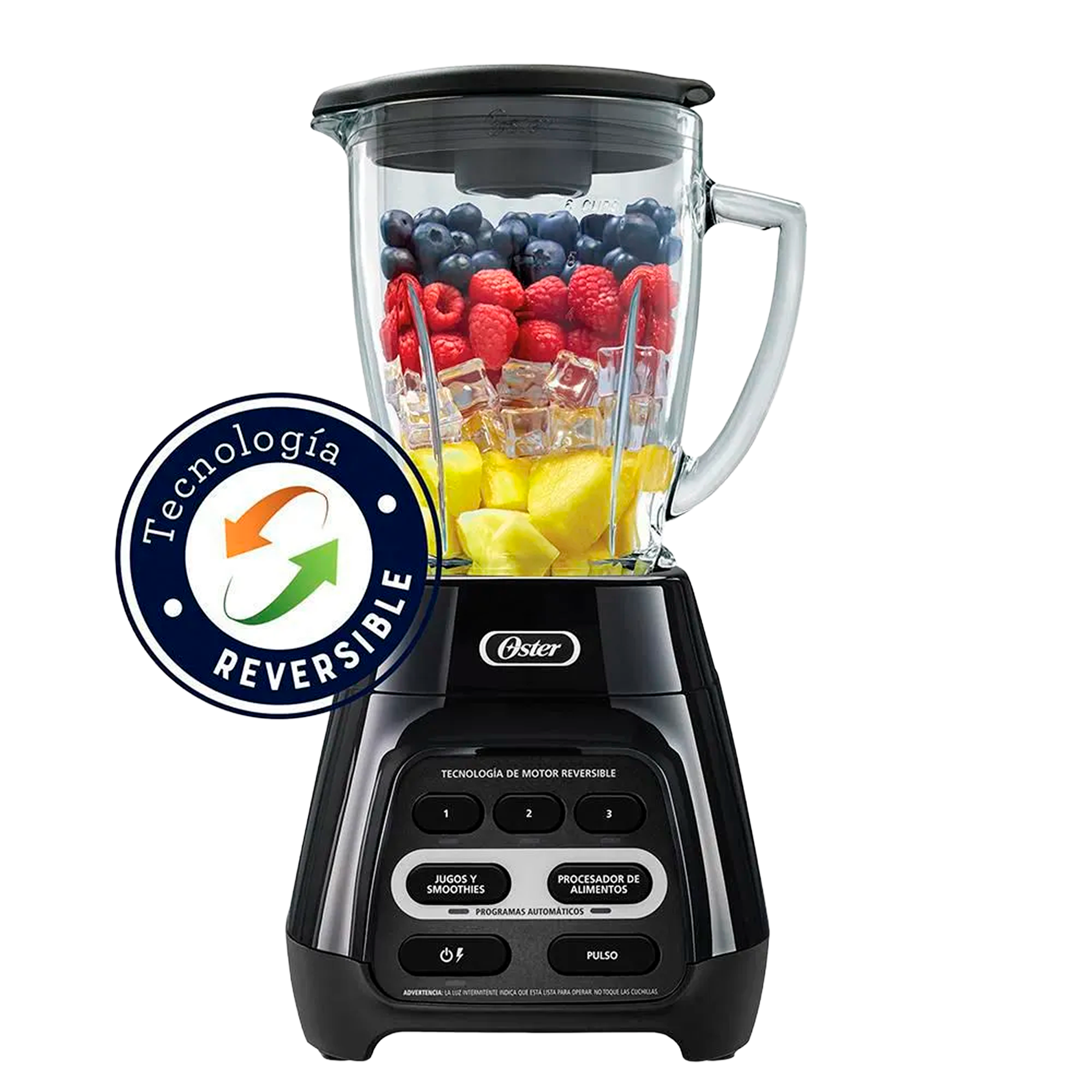 LICUADORA REVERSIBLE 1.5L V/V NEGRA OSTE