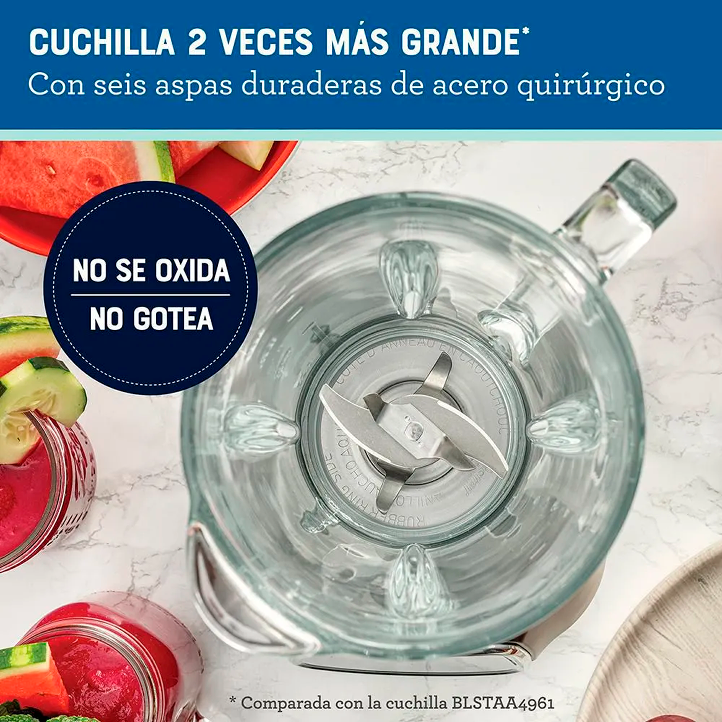 LICUADORA REVERSIBLE 1.5L V/V NEGRA OSTE