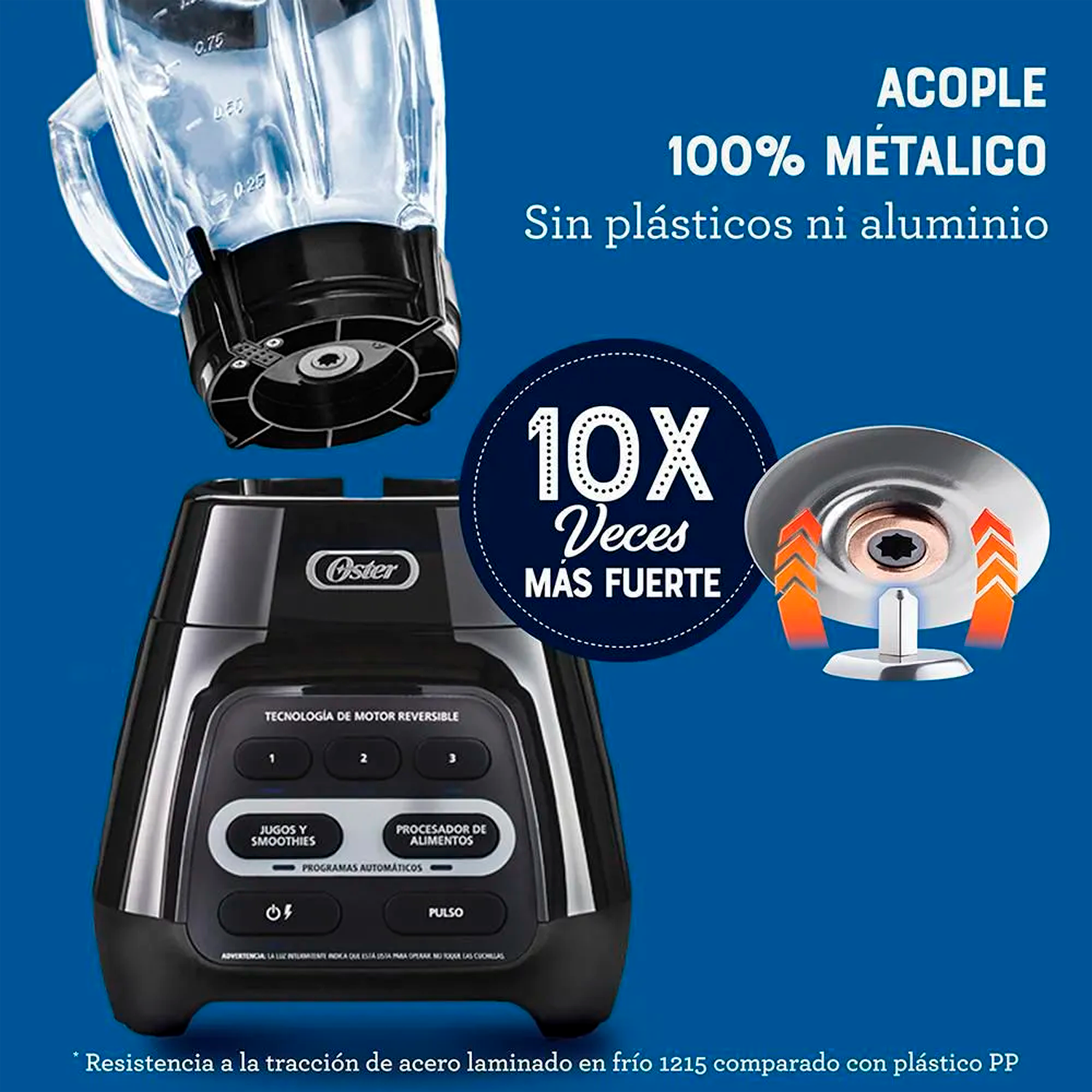 LICUADORA REVERSIBLE 1.5L V/V NEGRA OSTE