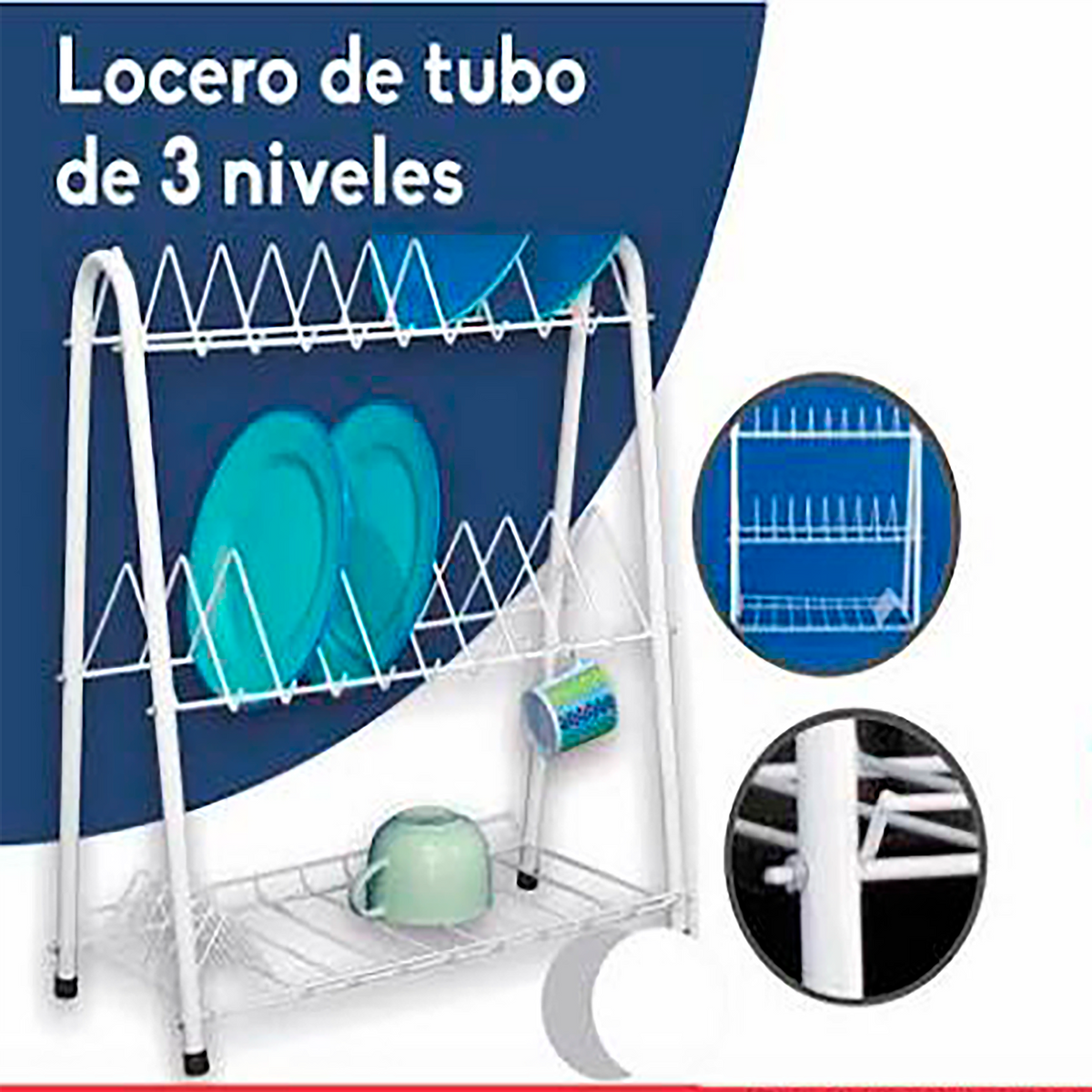 LOCERO DE TUBO 3 NIVELES COLALAMBRES